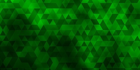 Fototapeta na wymiar Light Green vector texture with triangular style.