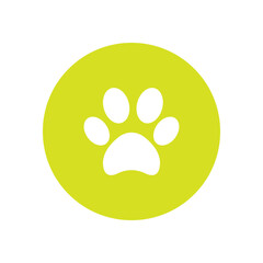 paw foot print icon vector