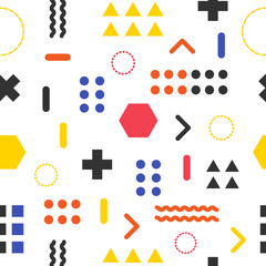 Seamless pattern abstract geometric background. Flat and clean style. Vector illustration.