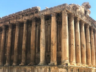 Lebanon, ancient acropolis city Baalbek. Great Bacchus temple