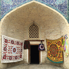 Islamic architecture and textile in Uzbekistan.