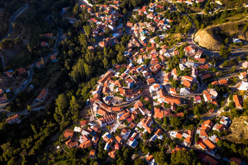 Top view of Foini village and surroundings