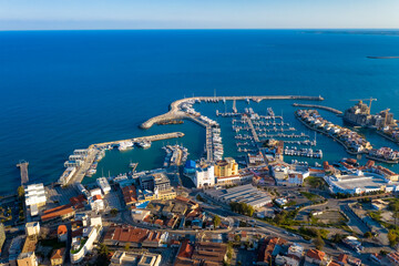 Plakat Aerial view of Limassol marina, pre-sunset