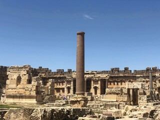 Fototapeta premium Lebanon, middle east. Ancient city of Baalbek and great temple. World heritage