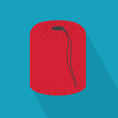 sleeping bag icon- vector illustration