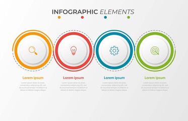 Presentation business infographic template with 4 options