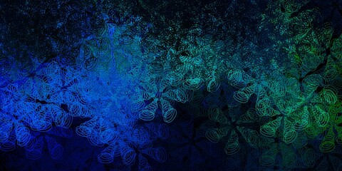 Dark blue, green vector layout with circle shapes.