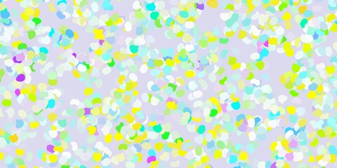 Light multicolor vector texture with memphis shapes.