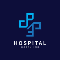 Health logo with initial letter PE, E P, P E logo designs concept. Medical health-care logo designs template.
