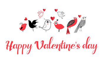 Greeting vector background with love birds