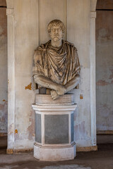 Ancient Statue Dacian, Forum Romanym, Palantine Hill, Rome, Italy - obrazy, fototapety, plakaty