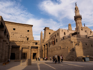 Fototapeta premium the luxor temple was changed due to the additition of a mosque