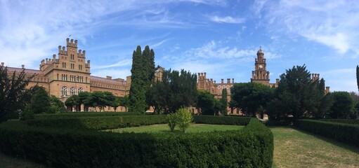 Fototapeta premium Ukraine, Chernivtsi. National Ukrainian University. Street photography view