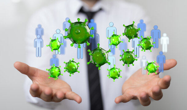 Coronavirus abstract background. Medical Genetics Bacteriological Microorganism..