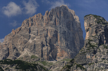 Brenta Group peaks as seen from the East, Brenta Dolomites, Trentino, Italy.