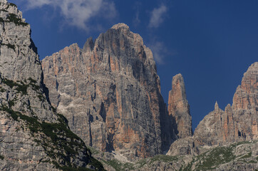 Fototapeta premium Brenta Group peaks as seen from the East, Brenta Dolomites, Trentino, Italy