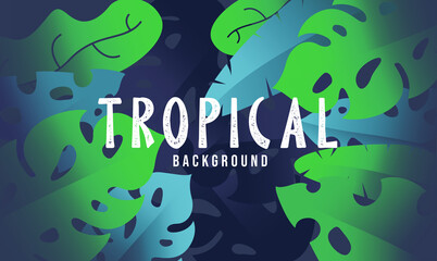Tropical background with Colorful Leaves