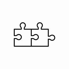 Outline jigsaw icon.Jigsaw vector illustration. Symbol for web and mobile