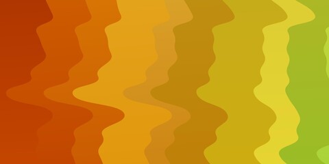 Light Green, Yellow vector layout with curves. Colorful illustration in abstract style with bent lines. Best design for your posters, banners.