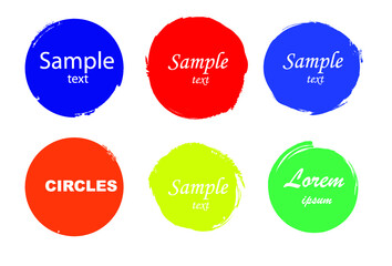 Grunge post Stamps Collection, Circles. Banners, Insignias , Logos, Icons, Labels and Badges Set . vector distress textures.blank shapes.