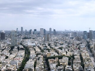Fototapeta na wymiar Israel, view of Tel Aviv from above.