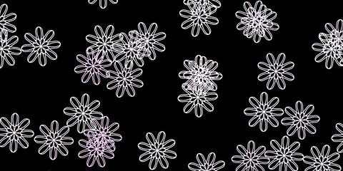 Dark Purple vector backdrop with chaotic shapes.