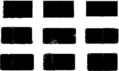 Grunge post Stamps Collection, Circles. Banners, Insignias , Logos, Icons, Labels and Badges Set . vector distress textures.blank shapes.