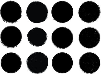 Grunge post Stamps Collection, Circles. Banners, Insignias , Logos, Icons, Labels and Badges Set . vector distress textures.blank shapes.