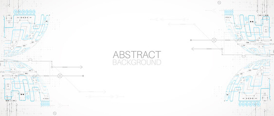 Abstract technology half - sphere background. Global network concept. Vector illustration.