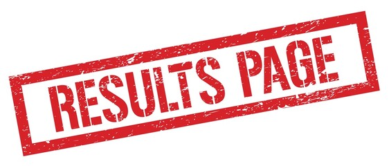 RESULTS PAGE red grungy rectangle stamp.