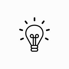 vector lamp bulb icon illustration isolated on white background, lamp bulb icon Eps10