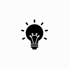  vector lamp bulb icon illustration isolated on white background