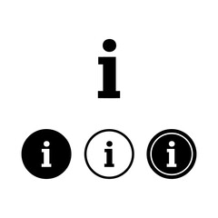 Information button flat icon for apps and website