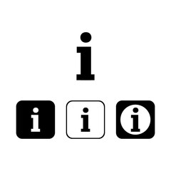  Information button flat icon symbol vector