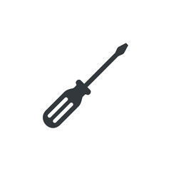Screwdriver flat vector icon for app and website