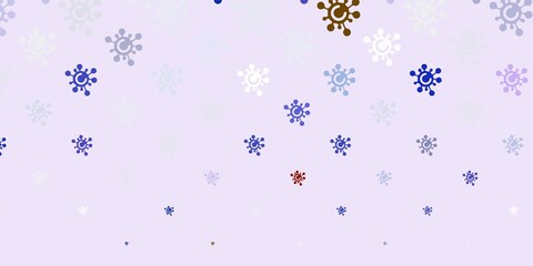 Light Pink, Green vector template with flu signs.