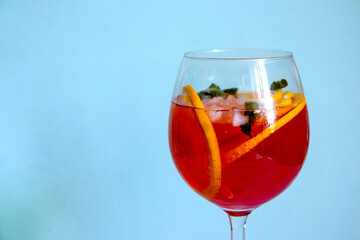  Refreshing summer cocktail with orange and ice