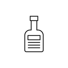 Whiskey bottle icon. Alcohol drink symbol modern, simple, vector, icon for website design, mobile app, ui. Vector Illustration