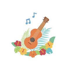 ウクレレとハイビスカス