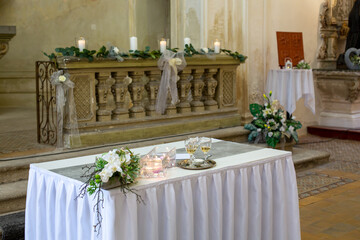 Place for a wedding ceremony in white 2