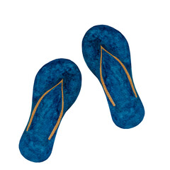 Watercolor Flip Flops