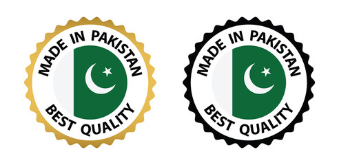 made in Pakistan  vector stamp. badge with Pakistan  flag