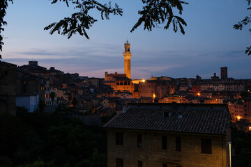 Panorama di Siena con la Torre del Mangia