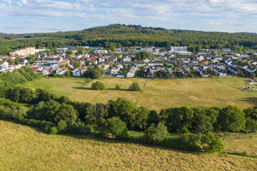 Fototapeta na wymiar Taunus landscape in summer from above