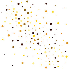 White and gold pattern. Abstract geometric modern background. Vector illustration. Texture of gold foil. Art deco style. Polka dots, confetti.