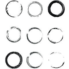 Grunge post Stamps Collection, Circles. Banners, Insignias , Logos, Icons, Labels and Badges Set . vector distress textures.blank shapes.