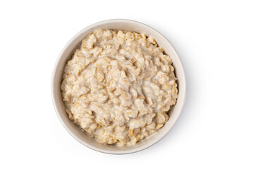 Bowl with prepared oatmeal
