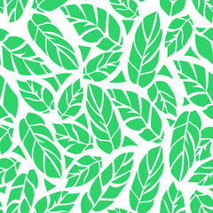 Naklejka na ściany i meble pattern seamless of green leaves 