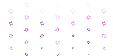 Light Purple vector template with flu signs.