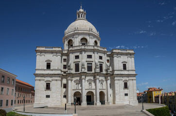 Fototapeta na wymiar National Pantheon (Church of Santa Engracia) in a summer morning in Alfama Lisbon, Portugal.